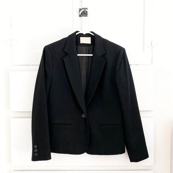 Vintage 1980s Pendleton‎ Wool Blazer Black Size 8 - Picture 1 of 6